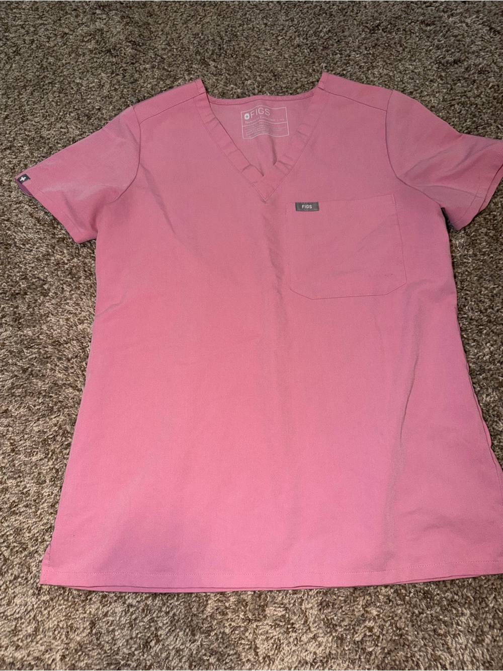 FIGS Women’s Blush Pink Catarina Scrub Top XS